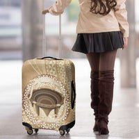 Tonga Skink Kava Bowl Luggage Cover Vintage Tongan Ngatu Pattern