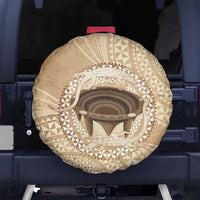 Tonga Skink Kava Bowl Spare Tire Cover Vintage Tongan Ngatu Pattern