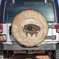 Tonga Skink Kava Bowl Spare Tire Cover Vintage Tongan Ngatu Pattern