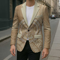 Tonga Ngatu Turtle Blazer Vintage Tongan Tapa Cloth