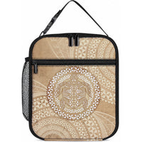 Tonga Ngatu Turtle Lunch Bag Vintage Tongan Tapa Cloth