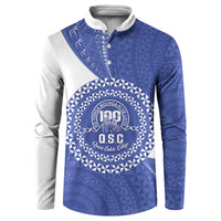 Queen Salote College 100th Anniversary Personalized Button Sweatshirt Est 1926 Kolisi Fefine Tongan Ngatu Pattern