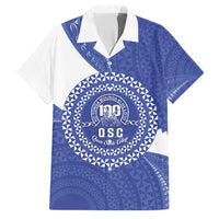 Queen Salote College 100th Anniversary Personalized Family Matching Long Sleeve Bodycon Dress and Hawaiian Shirt Est 1926 Kolisi Fefine Tongan Ngatu Pattern LT14 Dad's Shirt - Short Sleeve Blue - Polynesian Pride