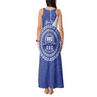 Queen Salote College 100th Anniversary Personalized Tank Maxi Dress Est 1926 Kolisi Fefine Tongan Ngatu Pattern