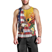Personalised United States And Papua New Guinea Men Tank Top USA Eagle With PNG Bird Of Paradise LT14 - Polynesian Pride