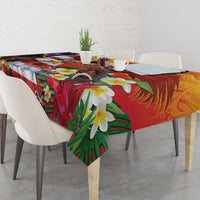 Personalised United States And Papua New Guinea Tablecloth USA Eagle With PNG Bird Of Paradise