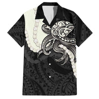 Black Polynesia Tribal Octopus Tattoo Hawaiian Shirt Pikake Lei Polynesian Pattern