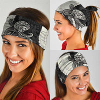 Black Polynesia Tribal Octopus Tattoo Neck Gaiter Pikake Lei Polynesian Pattern