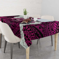 Pink Galaxy Polynesia Tribal Octopus Tattoo Tablecloth Pikake Lei Polynesian Pattern