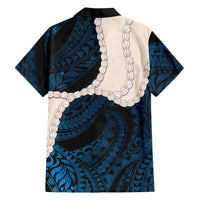 Blue Galaxy Polynesia Tribal Octopus Tattoo Family Matching Summer Maxi Dress and Hawaiian Shirt Pikake Lei Polynesian Pattern