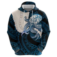 Blue Galaxy Polynesia Tribal Octopus Tattoo Hoodie Pikake Lei Polynesian Pattern