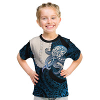 Blue Galaxy Polynesia Tribal Octopus Tattoo Kid T Shirt Pikake Lei Polynesian Pattern
