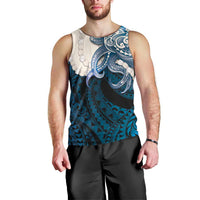 Blue Galaxy Polynesia Tribal Octopus Tattoo Men Tank Top Pikake Lei Polynesian Pattern