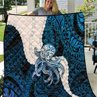 Blue Galaxy Polynesia Tribal Octopus Tattoo Quilt Pikake Lei Polynesian Pattern