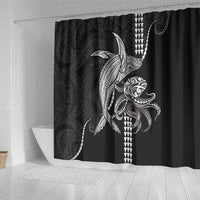 Kanaloa Aloha Hawaii Shower Curtain Humpback Whale Octopus Tattoo Kakau Pattern