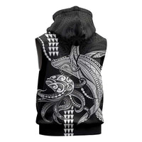 Kanaloa Aloha Hawaii Sleeveless Hoodie Humpback Whale Octopus Tattoo Kakau Pattern