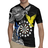Personalised Cook Islands Darts Rugby Jersey Kuki Airani Tribal Pattern