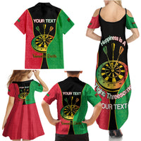 Personalised Vanuatu Darts Family Matching Summer Maxi Dress and Hawaiian Shirt Happiness Is A Tight Threesome Sand Drawing Art LT14 - Polynesian Pride