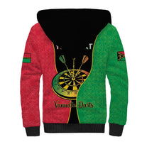Personalised Vanuatu Darts Sherpa Hoodie Happiness Is A Tight Threesome Sand Drawing Art LT14 - Polynesian Pride