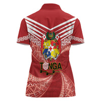 Tonga Darts Women Polo Shirt Tongan Ngatu Pattern