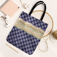 Navy Palaka Hawaii Leis Elegant Vibes Tote Bag