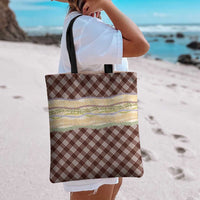 Brown Palaka Hawaii Leis Elegant Vibes Tote Bag