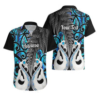 Personalised New Zealand Hawaiian Shirt Te Manaia Mangopare Maori And Fern Blue Style LT14 - Polynesian Pride