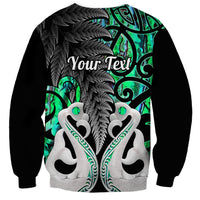 Personalised New Zealand Sweatshirt Te Manaia Mangopare Maori And Fern Green Style LT14 - Polynesian Pride
