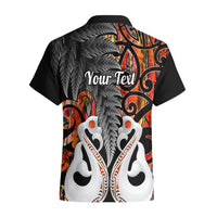 Personalised New Zealand Hawaiian Shirt Te Manaia Mangopare Maori And Fern Orange Style LT14 - Polynesian Pride