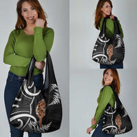 New Zealand Maripi Grocery Bag Silver Fern Mix Aotearoa Maori Pattern