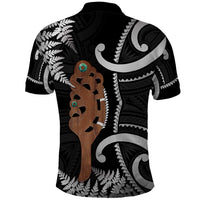 New Zealand Maripi Polo Shirt Silver Fern Mix Aotearoa Maori Pattern