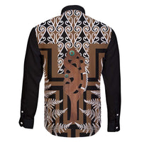 New Zealand Family Matching Long Sleeve Bodycon Dress and Hawaiian Shirt Maori Maripi Knife With Poutama Art LT14 - Polynesian Pride