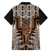 New Zealand Family Matching Tank Maxi Dress and Hawaiian Shirt Maori Maripi Knife With Poutama Art