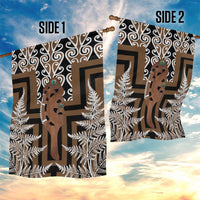 New Zealand Garden Flag Maori Maripi Knife With Poutama Art