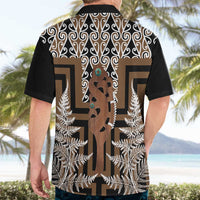 New Zealand Hawaiian Shirt Maori Maripi Knife With Poutama Art