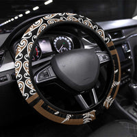 New Zealand Steering Wheel Cover Maori Maripi Knife With Poutama Art
