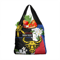 Personalised Philippines Carabao Grocery Bag Filipino Sun Mix Sampaguita Flower