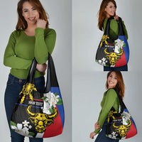 Personalised Philippines Carabao Grocery Bag Filipino Sun Mix Sampaguita Flower