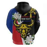 Personalised Philippines Carabao Hoodie Filipino Sun Mix Sampaguita Flower