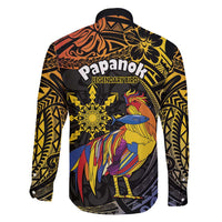 Philippines Sarimanok Family Matching Off Shoulder Maxi Dress and Hawaiian Shirt Papanok Legendary Bird Okir Polynesian Pattern