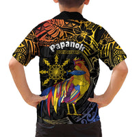 Philippines Sarimanok Family Matching Summer Maxi Dress and Hawaiian Shirt Papanok Legendary Bird Okir Polynesian Pattern LT14 - Polynesian Pride