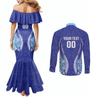 Northland 2026 Rugby Custom Couples Matching Mermaid Dress and Long Sleeve Button Shirt NZ Maori Silver Fern LT14 - Polynesian Pride
