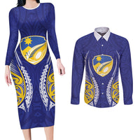 Otago 2026 Rugby Custom Couples Matching Long Sleeve Bodycon Dress and Long Sleeve Button Shirt NZ Maori Silver Fern