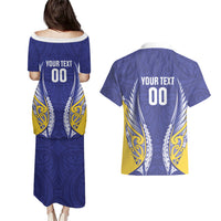 Otago 2026 Rugby Custom Couples Matching Puletasi and Hawaiian Shirt NZ Maori Silver Fern LT14 - Polynesian Pride