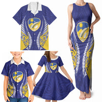 Otago 2026 Rugby Custom Family Matching Tank Maxi Dress and Hawaiian Shirt NZ Maori Silver Fern LT14 - Polynesian Pride