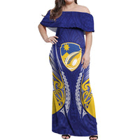 Otago 2026 Rugby Custom Off Shoulder Maxi Dress NZ Maori Silver Fern