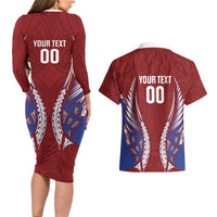 Southland 2026 Rugby Custom Couples Matching Long Sleeve Bodycon Dress and Hawaiian Shirt NZ Maori Silver Fern LT14 - Polynesian Pride