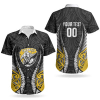 Taranaki 2026 Rugby Custom Couples Matching Puletasi and Hawaiian Shirt NZ Maori Silver Fern LT14 - Polynesian Pride