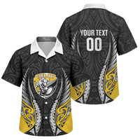 Taranaki 2026 Rugby Custom Family Matching Summer Maxi Dress and Hawaiian Shirt NZ Maori Silver Fern LT14 Son's Shirt Black - Polynesian Pride
