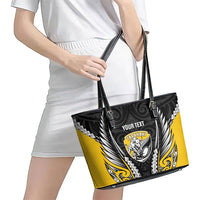 Taranaki 2026 Rugby Custom Leather Tote Bag NZ Maori Silver Fern